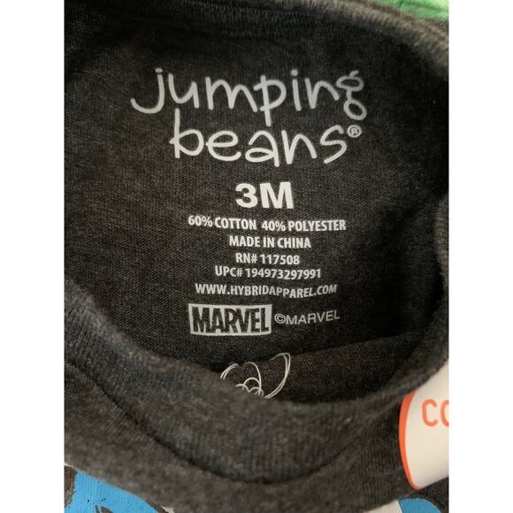NWT Jumping Beans x Marvel Gray Spiderman Long Sleeve T-Shirt Size 3 Months - Picture 2 of 2